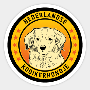 Nederlandse Kooikerhondje Dog Portrait Sticker